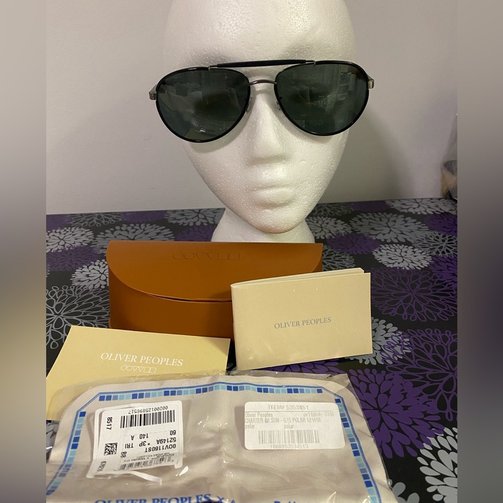 Oliver Peoples Polarized Aviator Metal Frames Like New